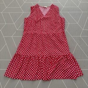 Jude Connally Annabelle Dress‎ Size XL Red Tiered Sleeveless